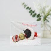 Joon's Christmas - Cat / Kitten Postcard Postkarte (Stehend Vorderseite)