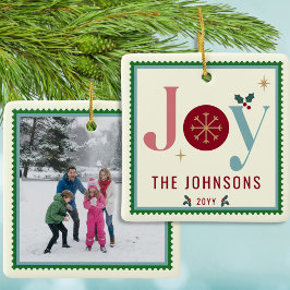 Joorful Modern Vintag Postage Briefmarke Foto Keramikornament