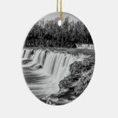 Joplin Grand Falls Übersicht Graustufen-Ornament Keramik Ornament (Rechts)