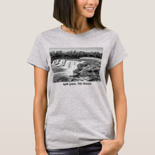 Joplin Grand Falls Übersicht Graustufen-T - Shirt