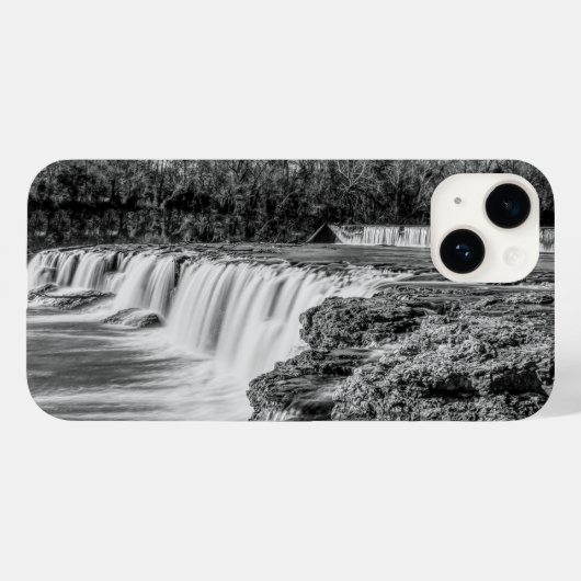 Joplin Grand Falls Übersicht Grayscale Case-Mate iPhone Hülle (Rückseite (Horizontal))