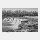 Joplin Grand Falls Übersicht Grayscale Geschirrtuch (Horizontal)