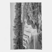Joplin Grand Falls Übersicht Grayscale Geschirrtuch (Vertikal)