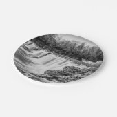 Joplin Grand Falls Übersicht Grayscale Pappteller (Schrägansicht)