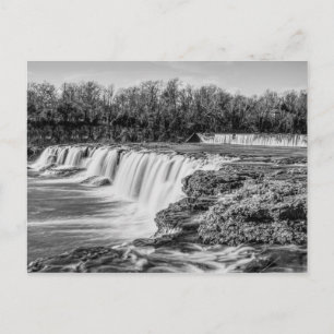 Joplin Grand Falls Übersicht Grayscale Postcard Postkarte