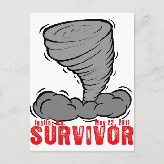 Joplin Missouri Tornado Survivor Postkarte (Vorderseite)