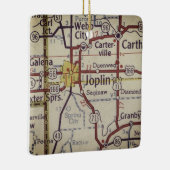 Joplin Missouri Vintage Karte Keramikornament (Rechts)