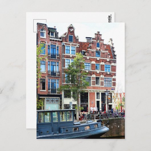 Jordaan Amsterdam Prinsengracht Corner Postkarte (Vorne/Hinten)