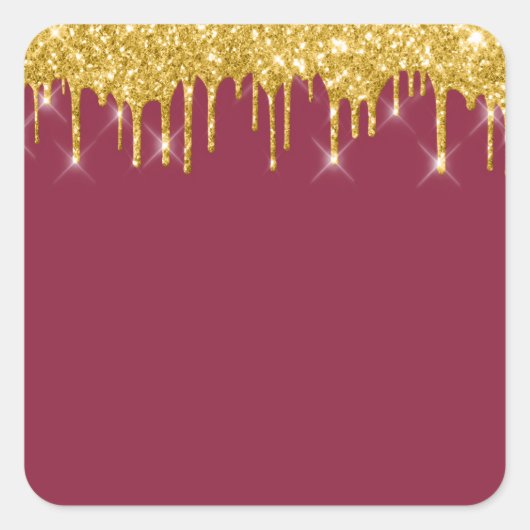 Jordan Candles Burgundy Gold Glitzer Sticker (Vorderseite)
