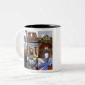 Jordan Collage Zweifarbige Tasse (Vorderseite Links)