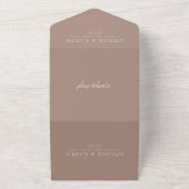Jordan Earthy Neutral Elegant Wedding All In One Einladung (Außenbereich)