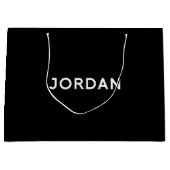 Jordan elegante Geschenktasche in Schwarz und Weiß Große Geschenktüte (Vorderseite)
