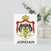 JORDAN - Emblem/Fahne/Wappen/Symbol Postkarte (Stehend Vorderseite)