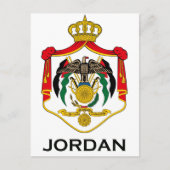 JORDAN - Emblem/Fahne/Wappen/Symbol Postkarte (Vorderseite)