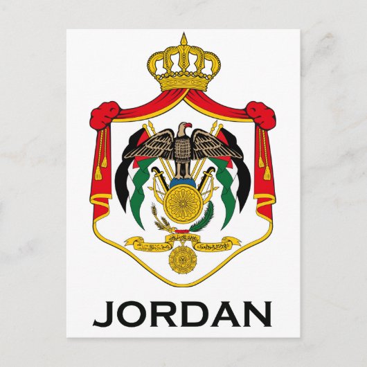 JORDAN - Emblem/Fahne/Wappen/Symbol Postkarte (Vorderseite)