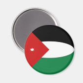 Jordan Fisheye Flag Magnet (Vorderseite/Rückseite)