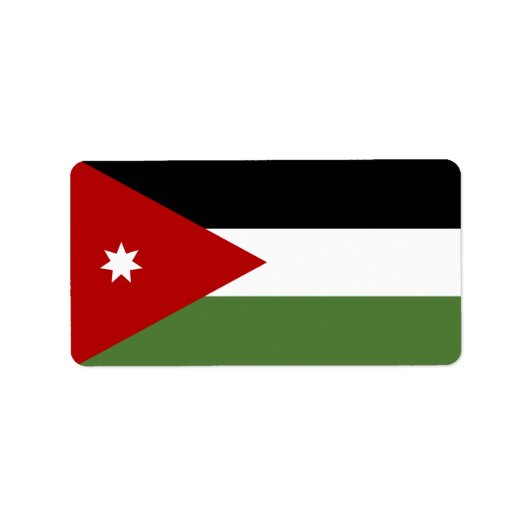 Jordan Flag Adressaufkleber (Vorne)
