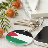 Jordan Flag Charming Patriotic Schlüsselanhänger (Vorderseite rechts)