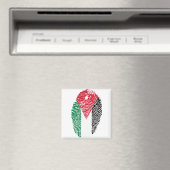 Jordan Flag Fingerprint Land Primekennung Magnet (In Situ (Geschirrspüler))