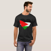 Jordan Flag Heart Jordan gibt Liebe Jordan T-Shirt (Vorne ganz)