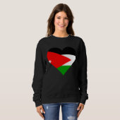 Jordan Flag Heart Jordan Gifts Love Jordan Sweatshirt (Vorne ganz)