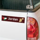 Jordan Flag Heart + Karte Autoaufkleber (Auf Lkw)