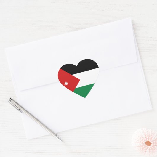 Jordan Flag Heart Sticker (Umschlag)