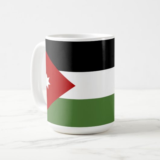 Jordan Flag Kaffeetasse (Vorderseite Links)