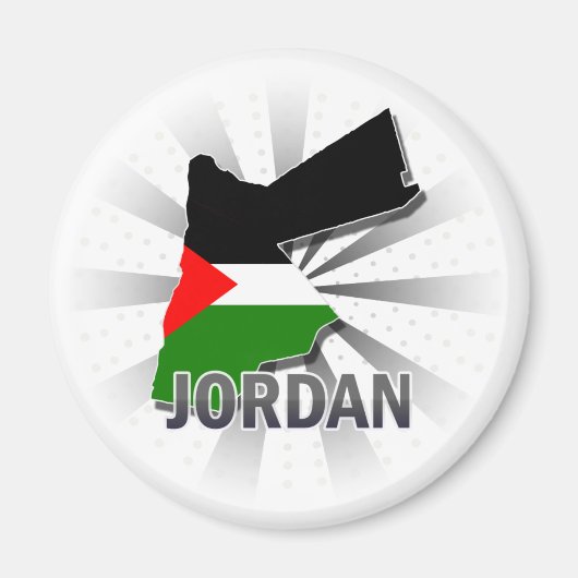 Jordan Flag Map 2.0 Magnet (Vorne)