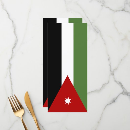 Jordan Flag Menükarte (Vorderseite/Rückseite Beispiel)