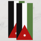 Jordan Flag Menükarte (Vorne/Hinten)
