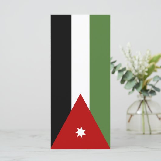 Jordan Flag Menükarte (Stehend Vorderseite)