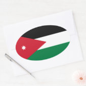 Jordan Flag Oval Sticker (Umschlag)