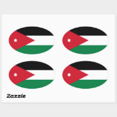 Jordan Flag Oval Sticker (Blatt)