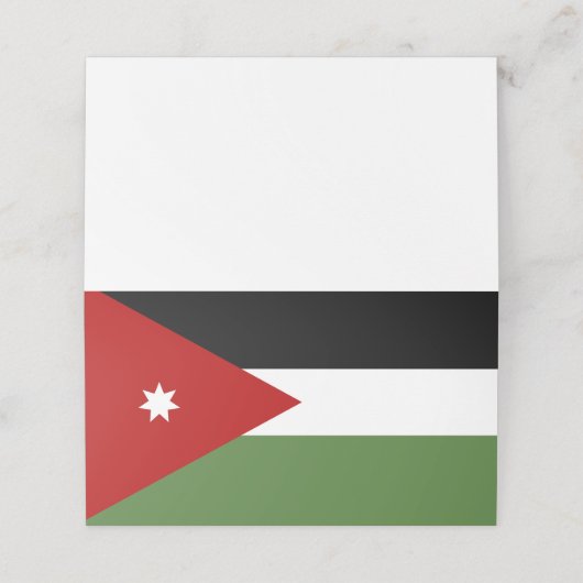 Jordan Flag Platzkarte (Außenseite Aufgefaltet)