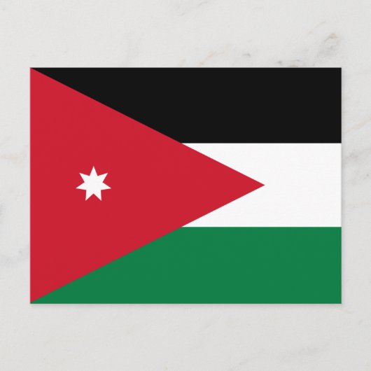 Jordan Flag Postcard Postkarte (Vorderseite)