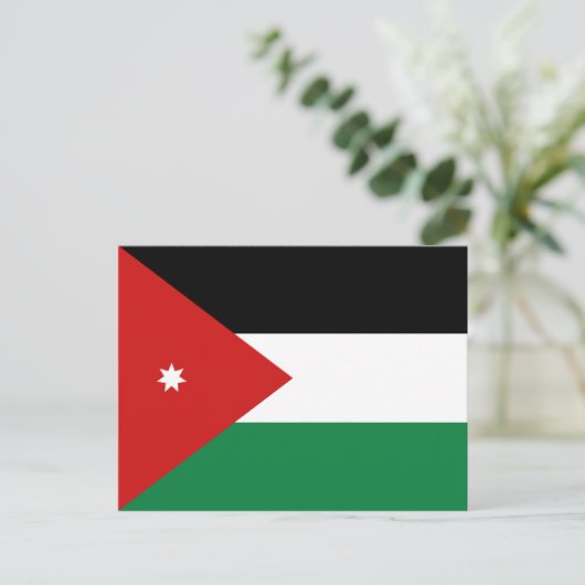 Jordan Flag Postcard Postkarte (Stehend Vorderseite)