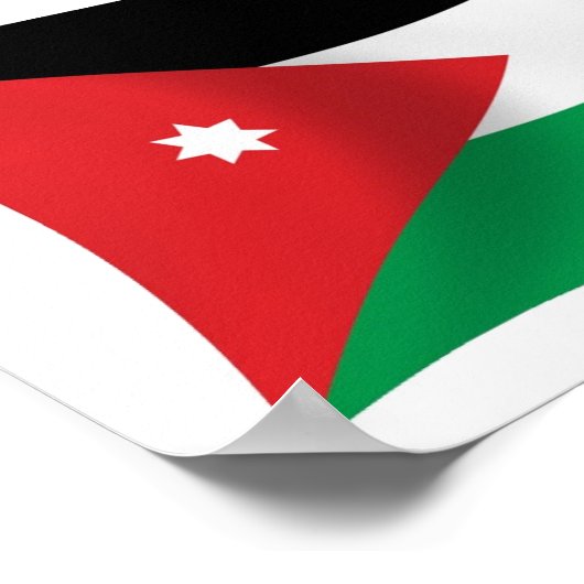Jordan Flag Poster Print (Ecke)