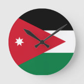 Jordan Flag Runde Wanduhr (Vorderseite)