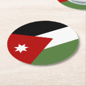 Jordan Flag Runder Pappuntersetzer (Angewinkelt)