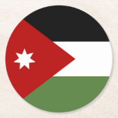 Jordan Flag Runder Pappuntersetzer (Vorderseite)