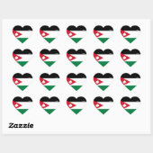 Jordan Flag Splendid Patriotic Herz-Aufkleber (Blatt)