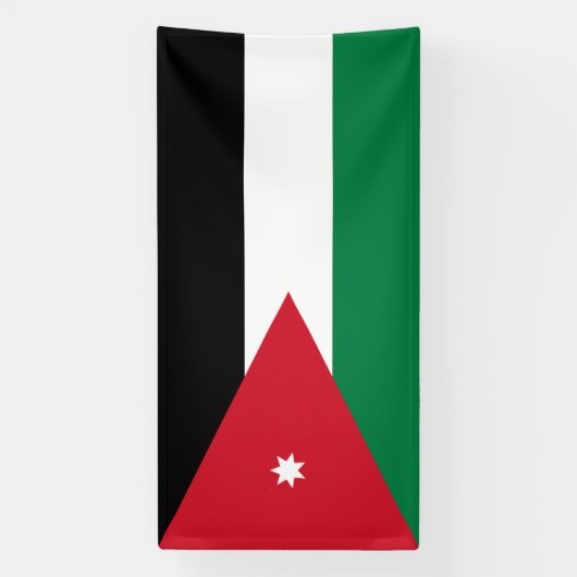 Jordan-Flagge Banner (Vertikal)