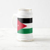 Jordan-Flagge Bierglas (Vorderseite Links)