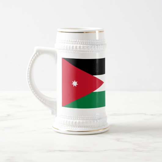 Jordan-Flagge Bierglas (Links)