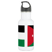 Jordan-Flagge Edelstahlflasche (Rückseite)