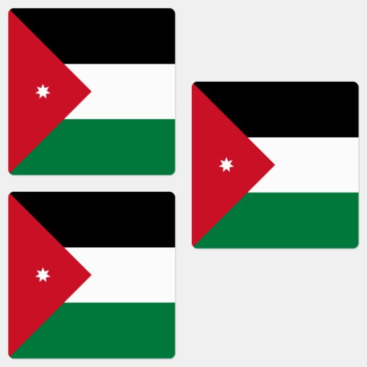 Jordan-Flagge Etiketten (Gruppe)