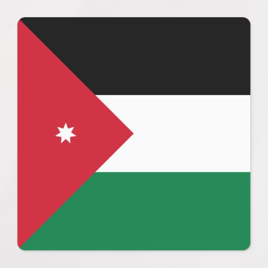 Jordan-Flagge Etiketten (Design 1)