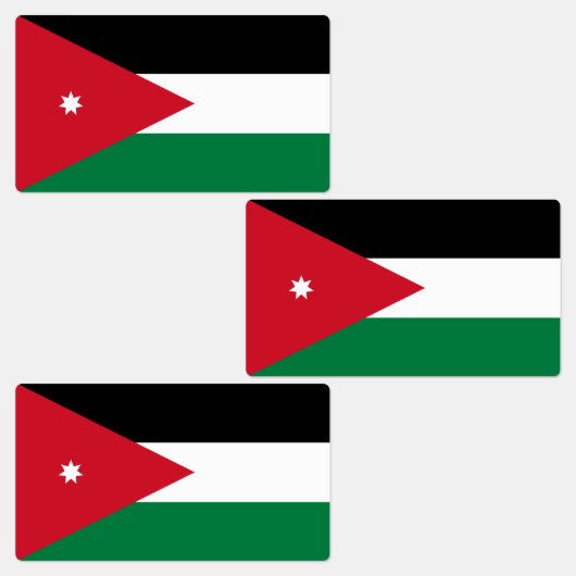 Jordan-Flagge Etiketten (Gruppe)