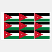 Jordan-Flagge Etiketten (Blatt)